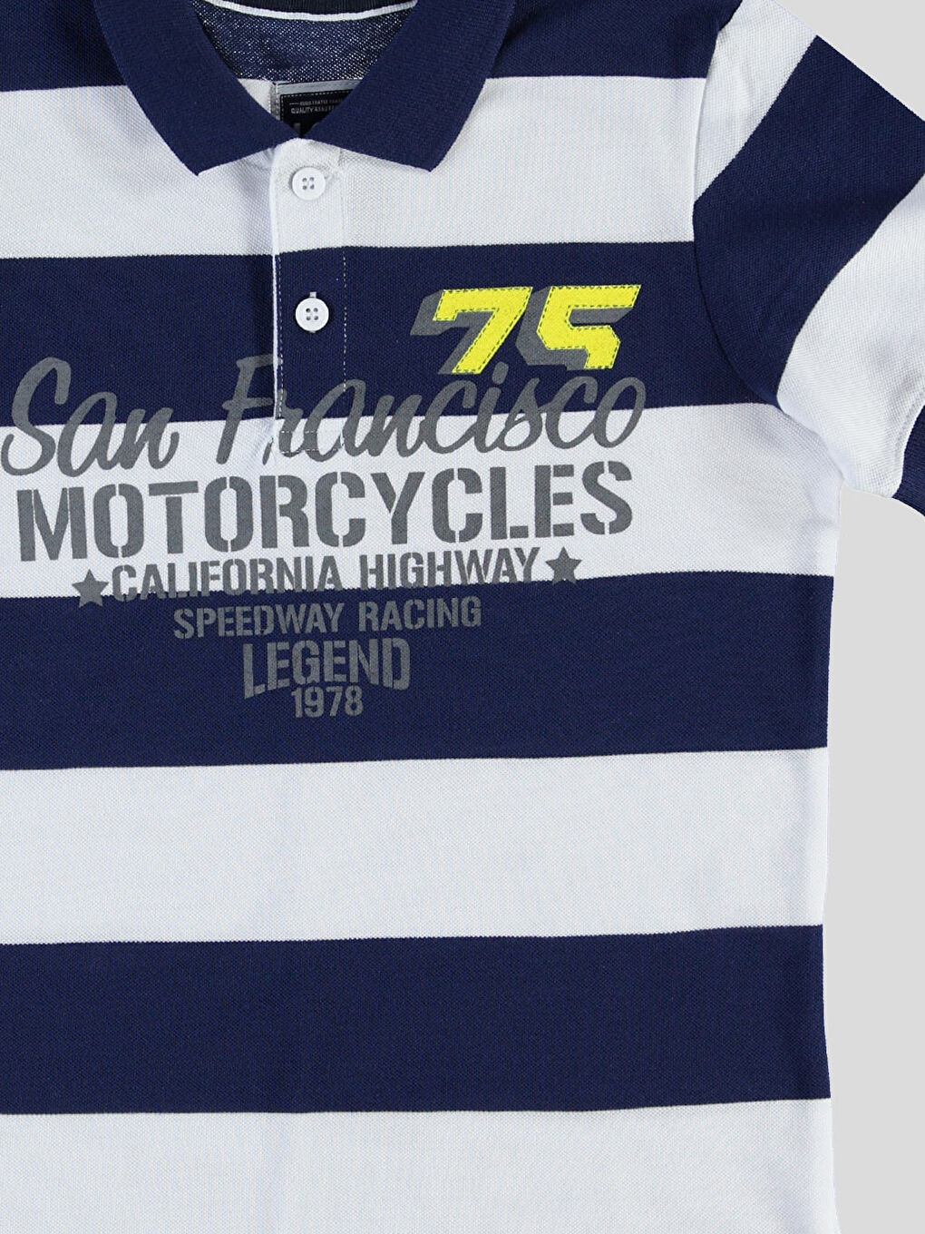 Lacivert Çizgili Tişört-1