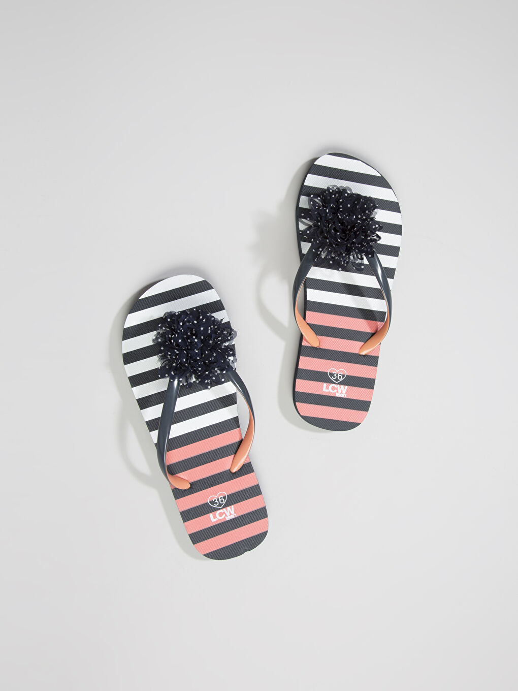 Beyaz-Açık Gri-Koyu Mavi Parmak Arası Terlik