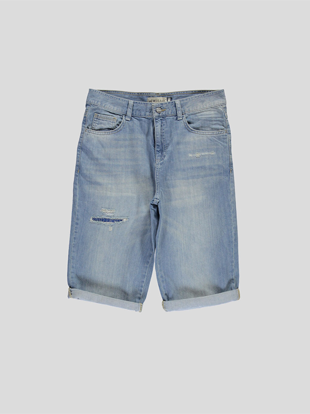 Açık İndigo Rodeo Jean Şort