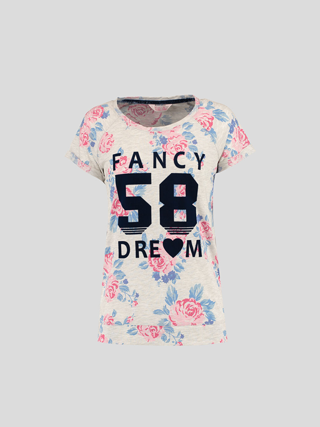 Gri Koyu Grımelanj Pijama Üst