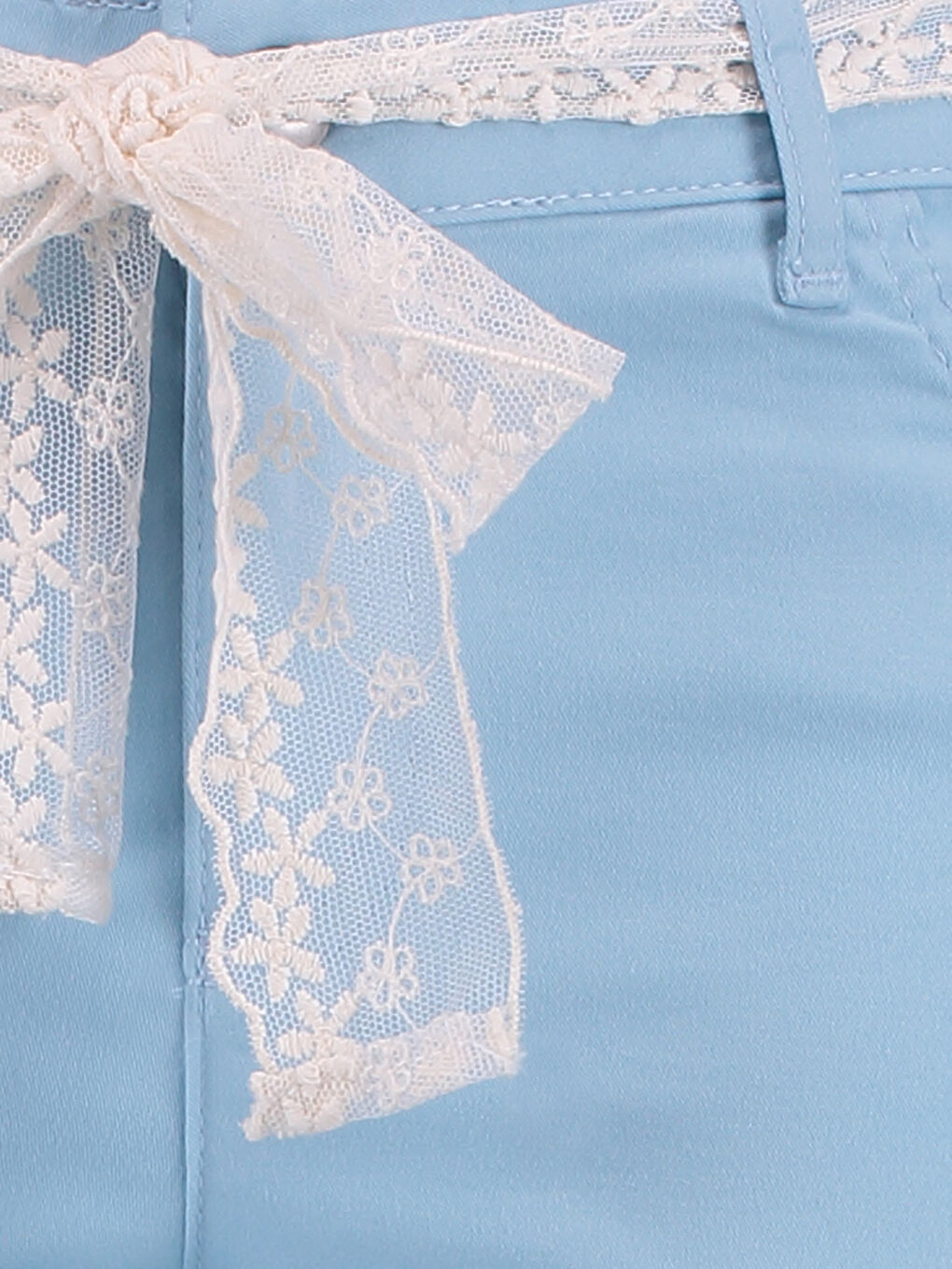 بنطلون كابري أزرق فاتح نساء-2