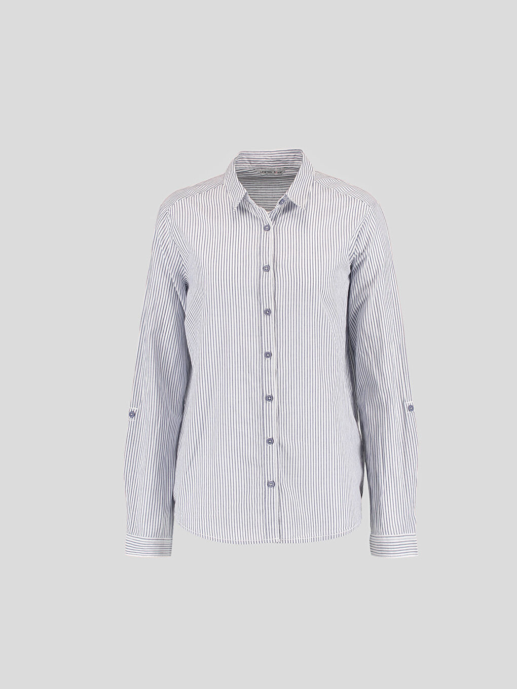 Mavi Aqua Blue Çzgli Gömlek-1