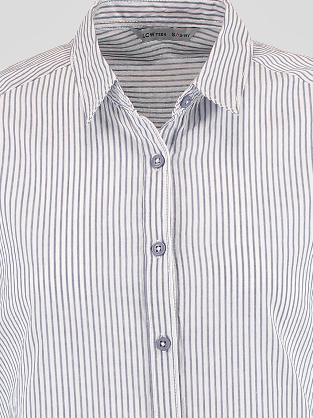 Mavi Aqua Blue Çzgli Gömlek-2