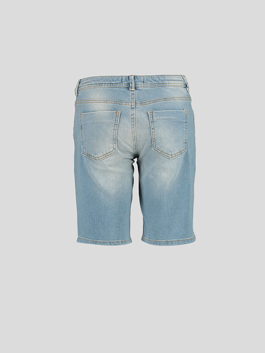 Orta İndigo Rodeo Jean Şort-1