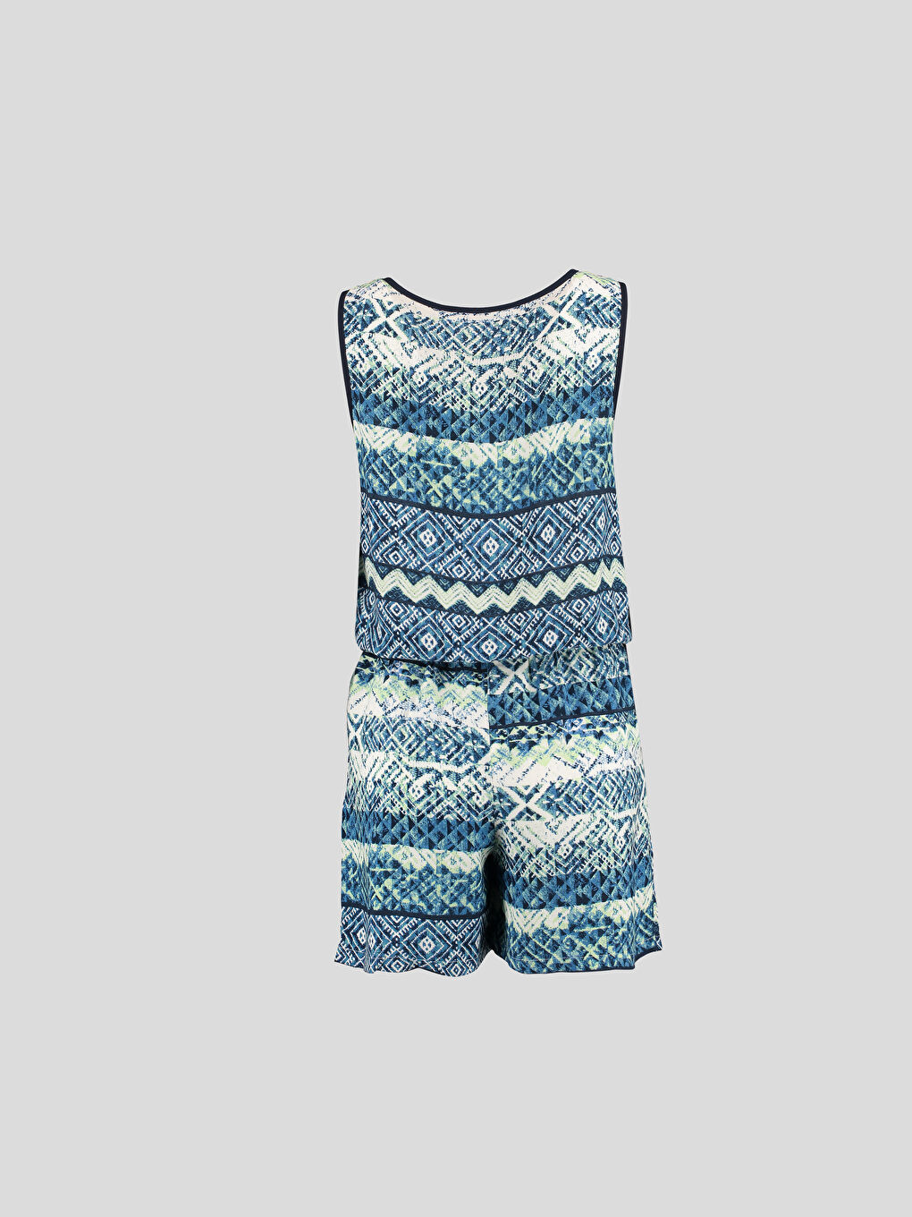 Mavi Baskılı Tulum-1