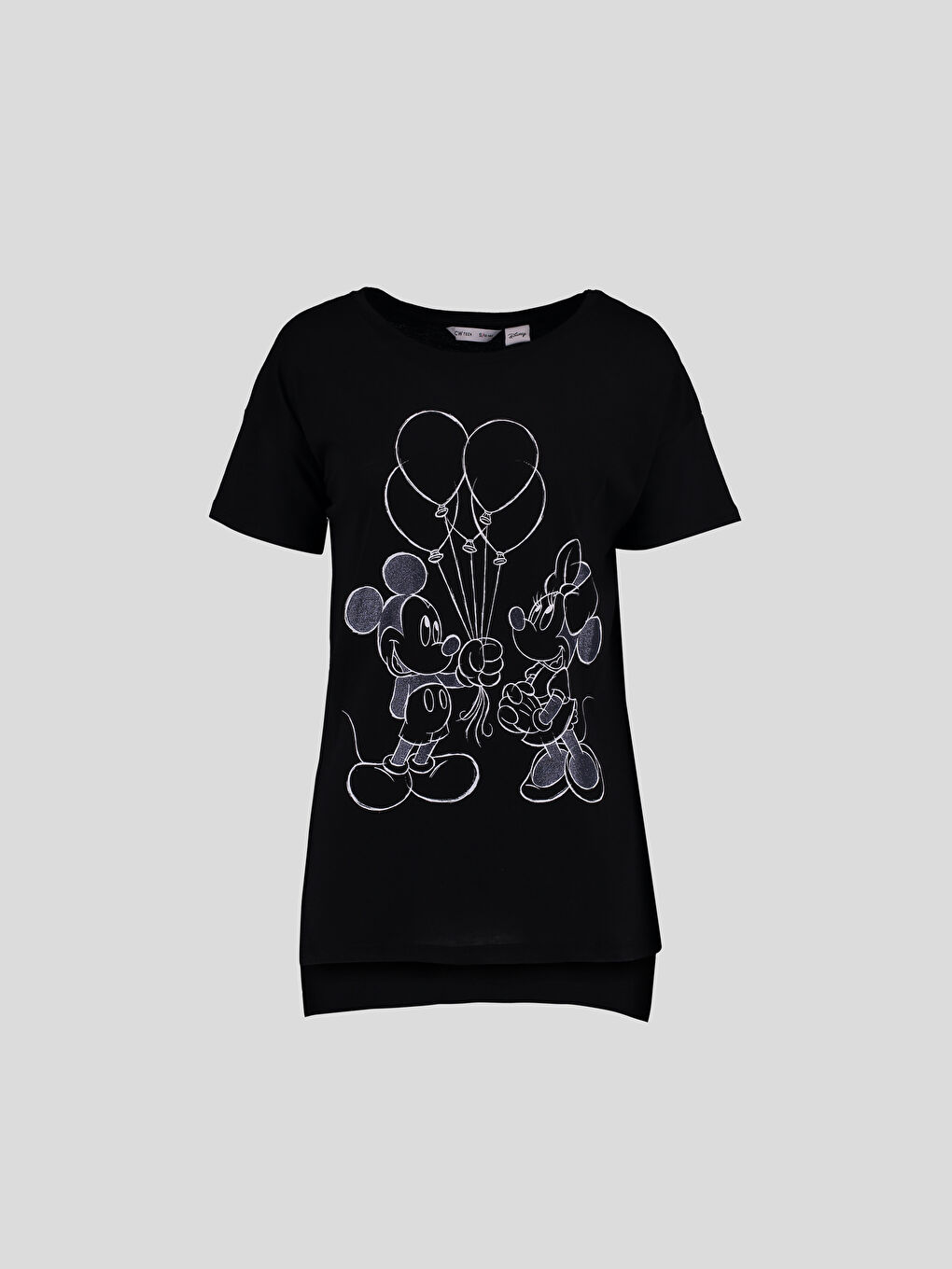 LCW Vision Woman BLACK T-Shirt -6YE171Z6-G99