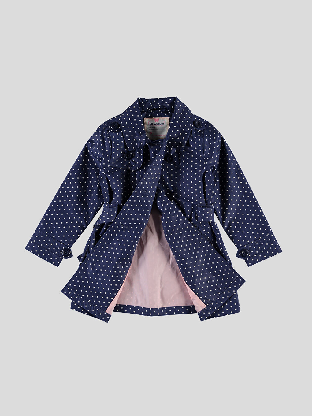 Lacivert Baskılı Mont-1