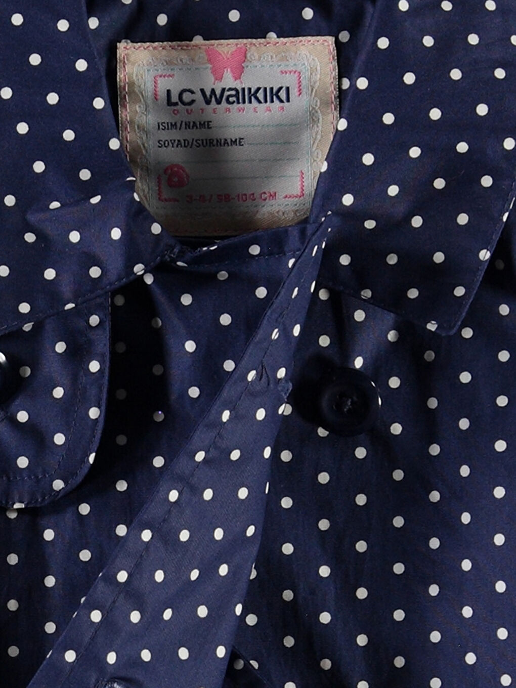 Lacivert Baskılı Mont-2