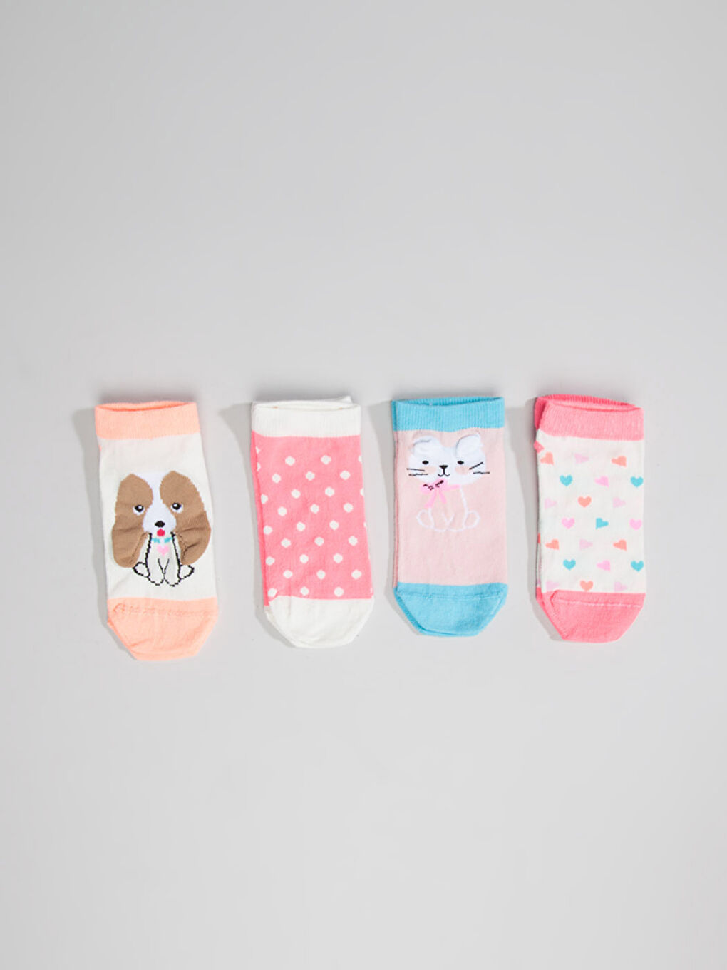 LCW Kids Girl PINK Trainer Socks -6Y2169Z4-2EY