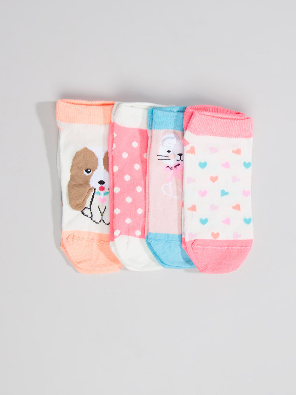 LCW Kids Girl PINK Trainer Socks -6Y2169Z4-2EY