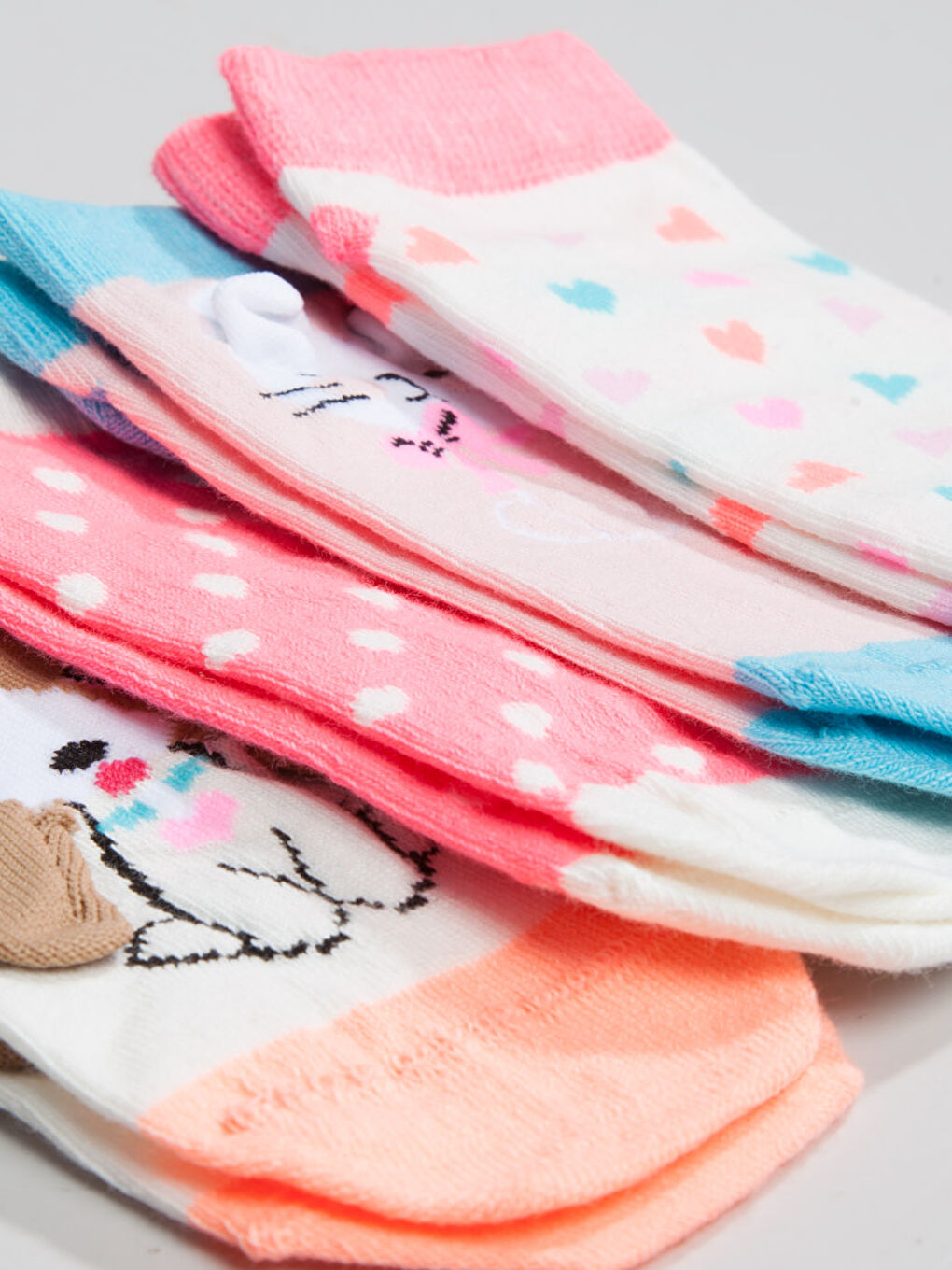 LCW Kids Girl PINK Trainer Socks -6Y2169Z4-2EY