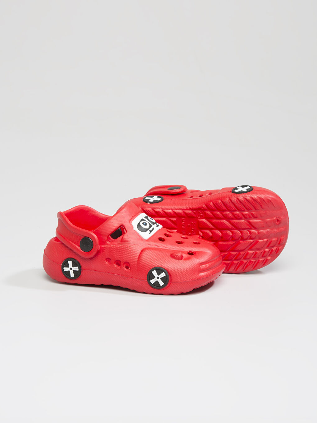 Унисекс Красный Шлепанцы-1