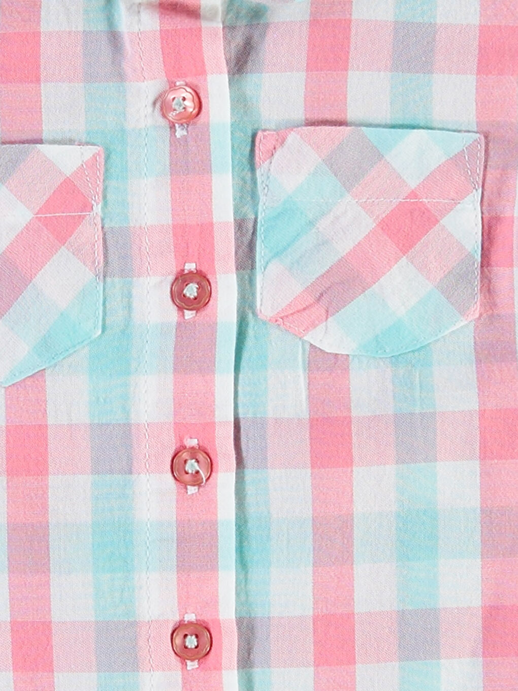 Turuncu Mercan Ekose Gömlek-1