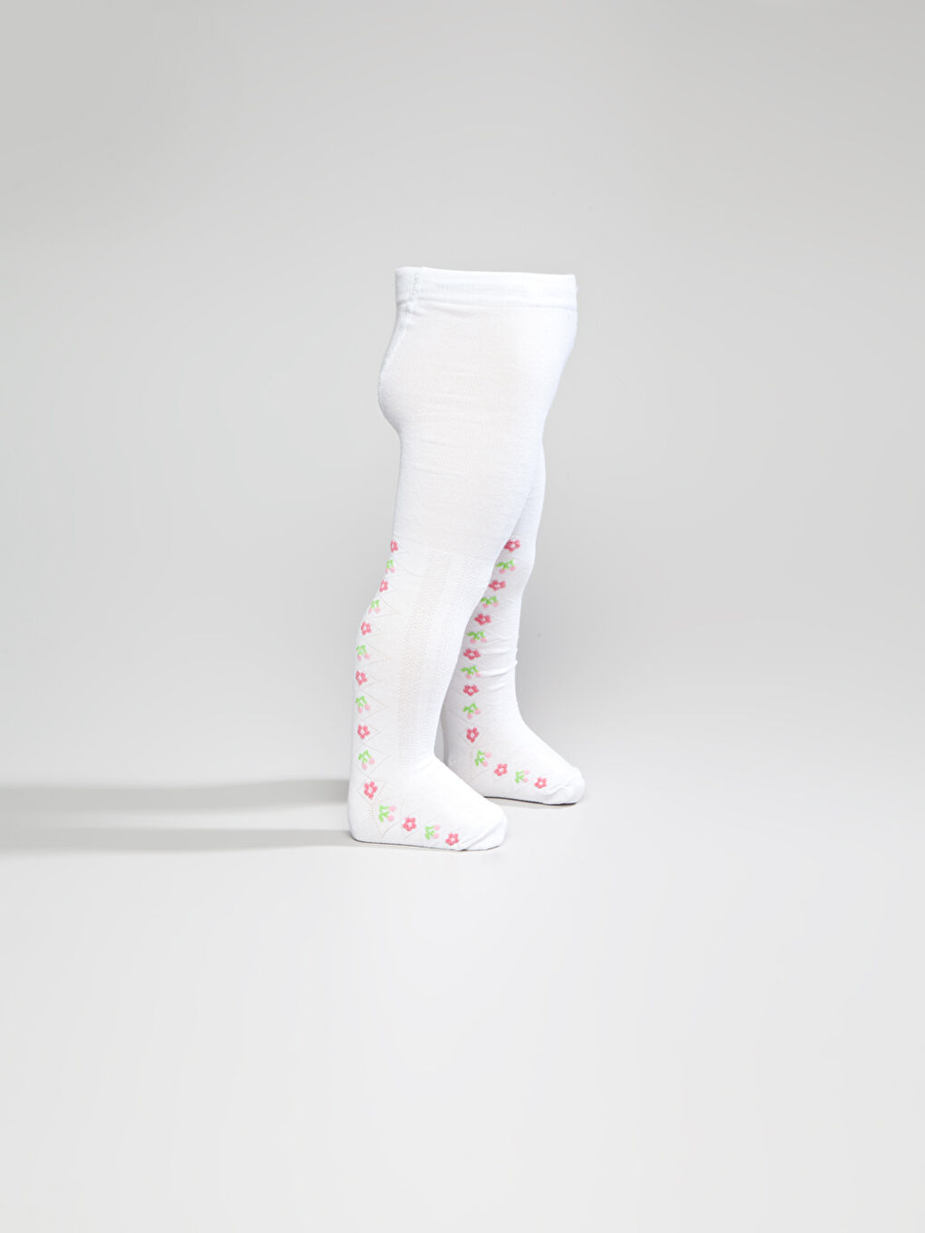 Ekru Külotlu Çorap-1