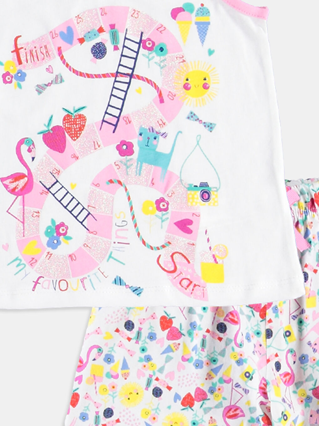 Ensemble de pyjama BLANC Fille-2