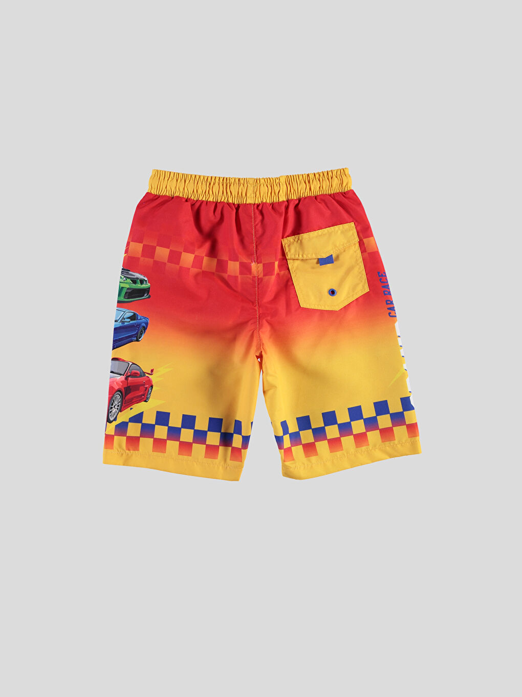 Sarı Baskılı Yüzme Şort-1