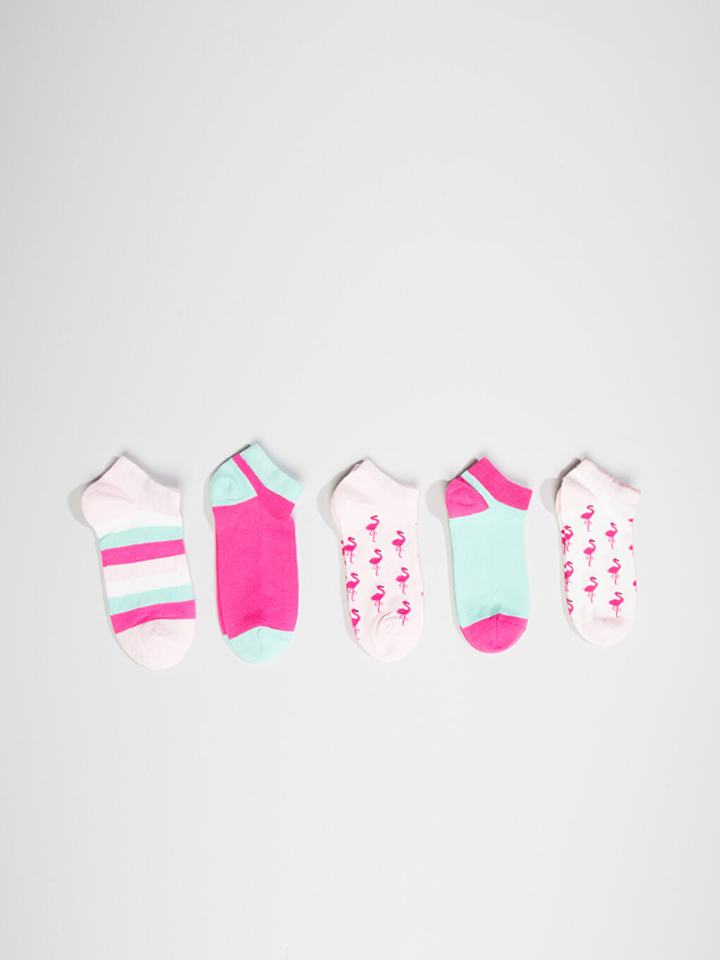 Karışık Renk İpliği Boyalı Patik Çorap