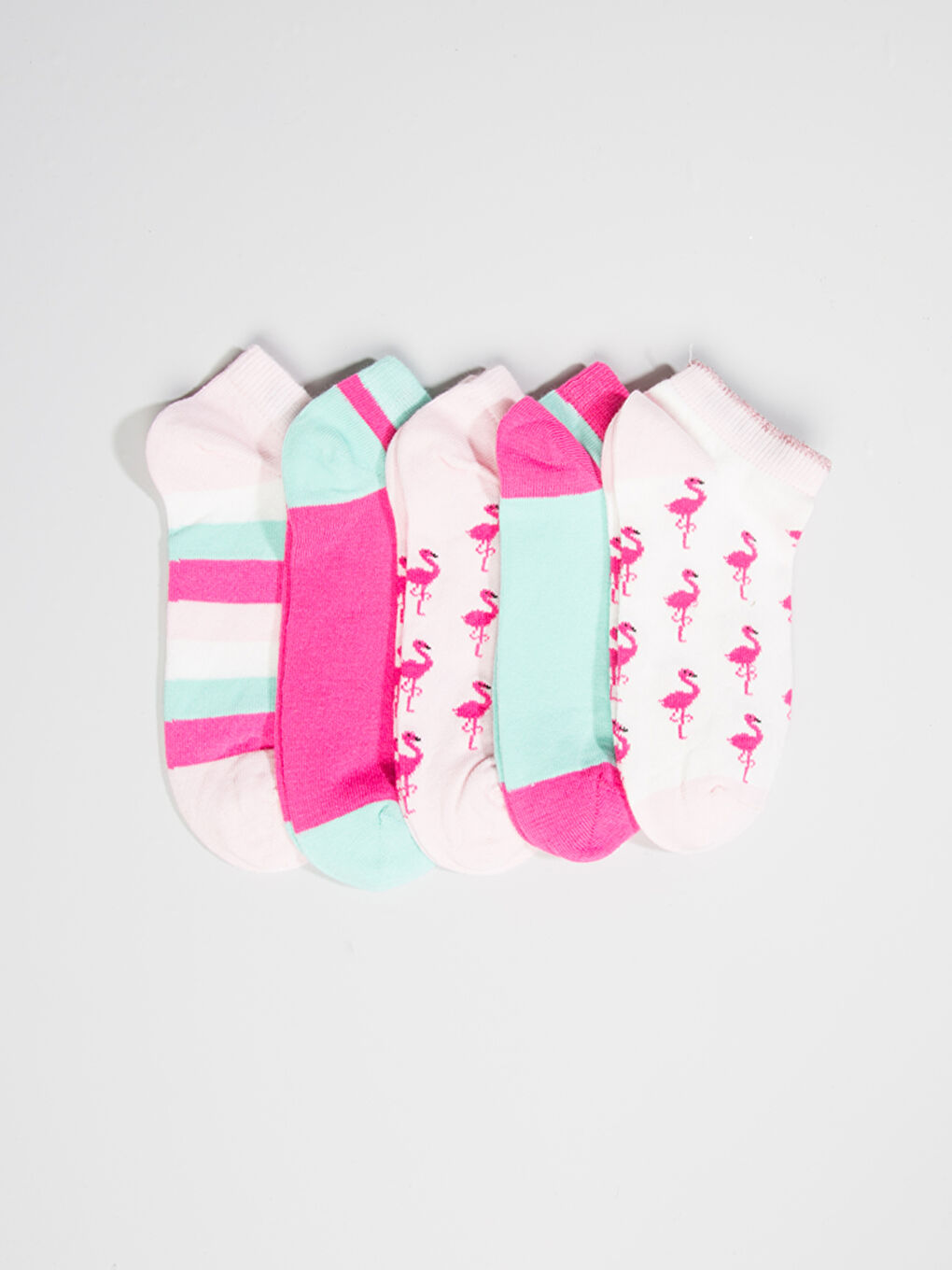 Karışık Renk İpliği Boyalı Patik Çorap-1