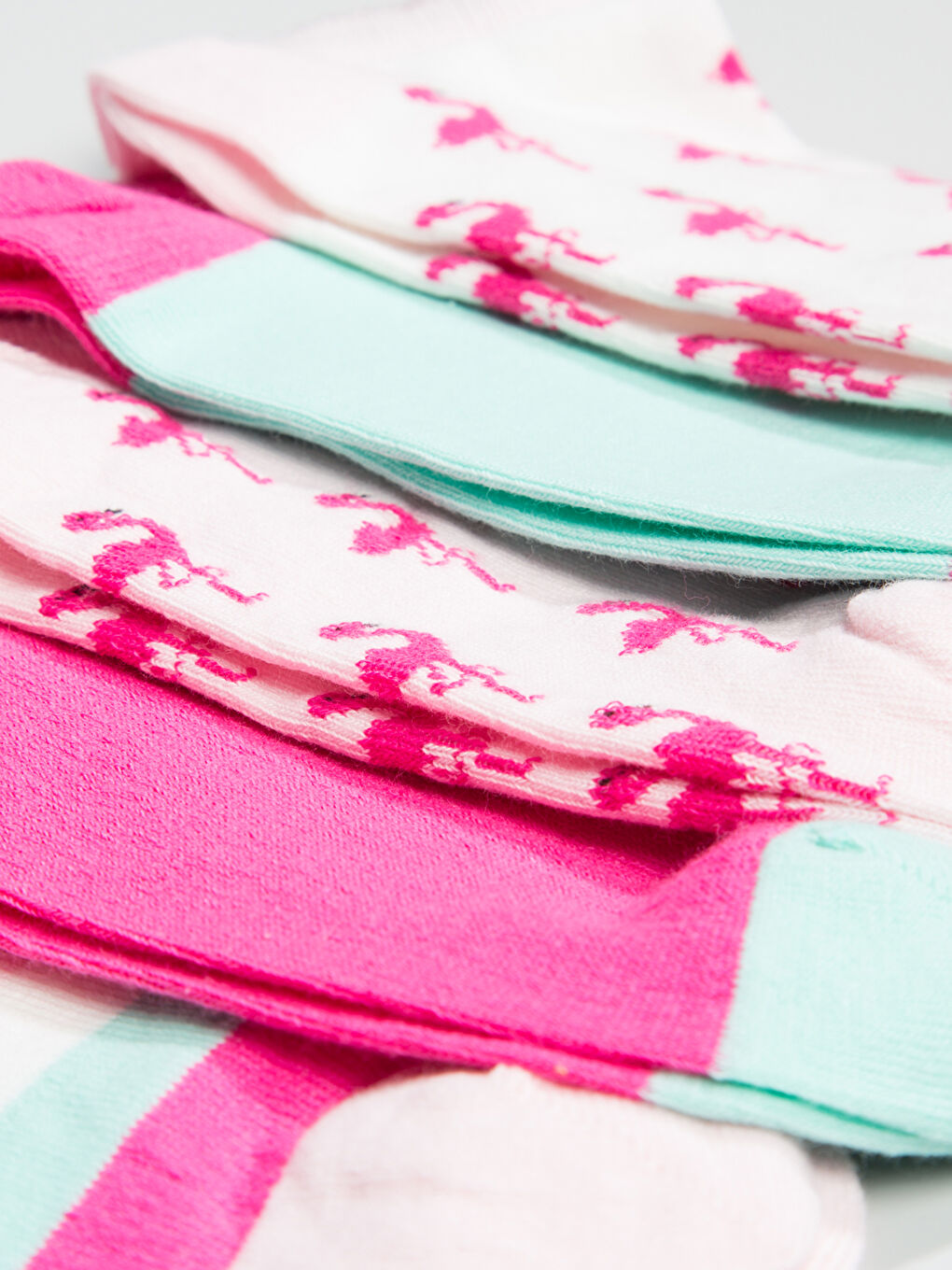 Karışık Renk İpliği Boyalı Patik Çorap-2