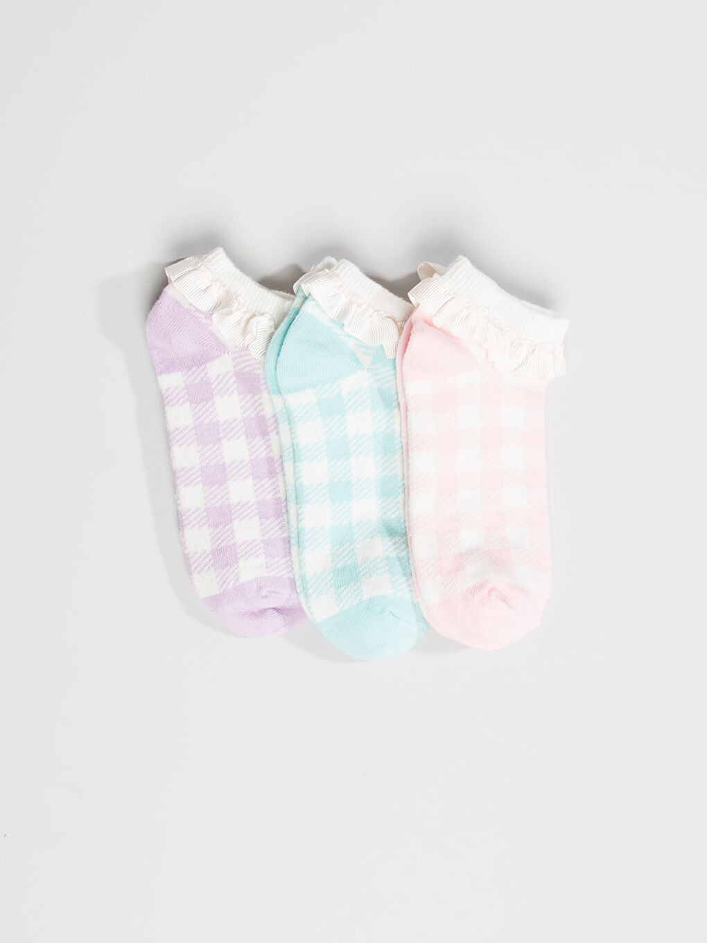 Karışık Renk İpliği Boyalı Patik Çorap-1