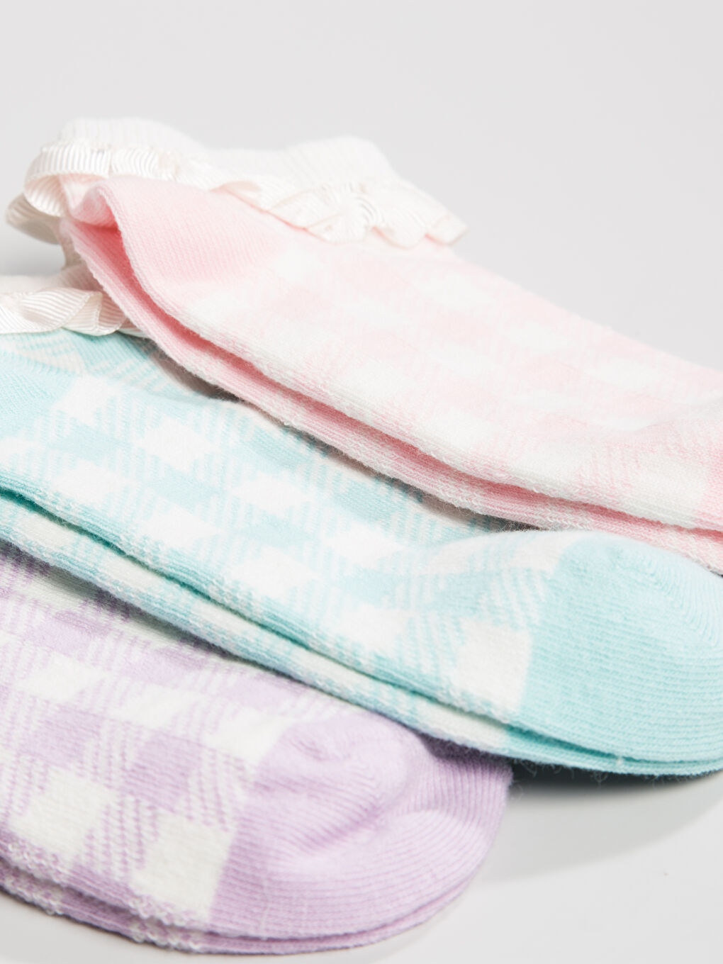 Karışık Renk İpliği Boyalı Patik Çorap-2