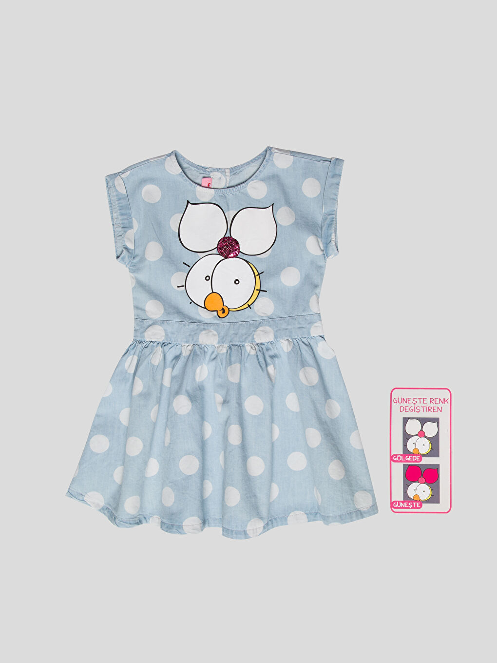 Açık İndigo Rodeo Elbise-1