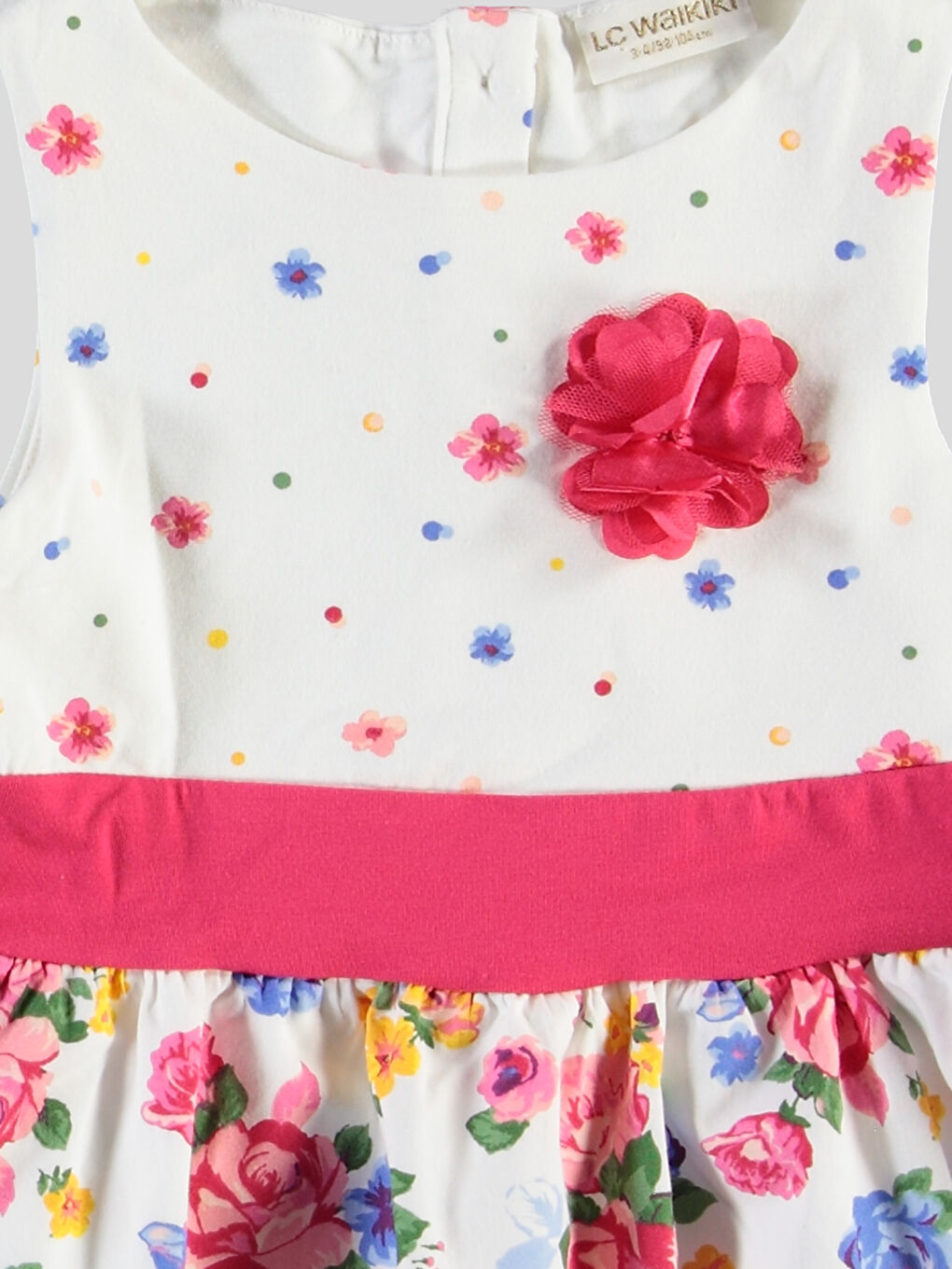 Ekru Baskılı Elbise-2