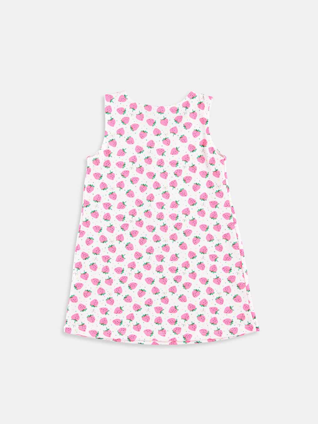 Beyaz Baskılı Elbise-1