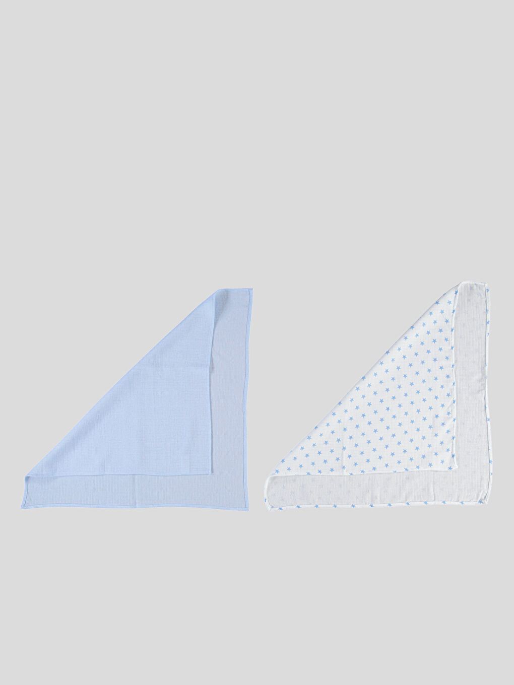 شال موسلين أزرق فاتح للجنسين-1