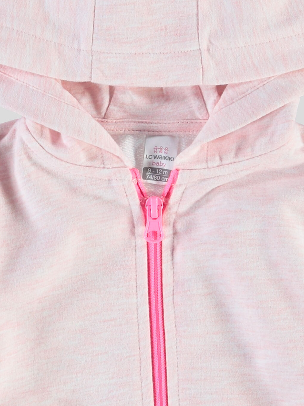 A.Pembe Melanj Fermuarlı Sweatshirt-1