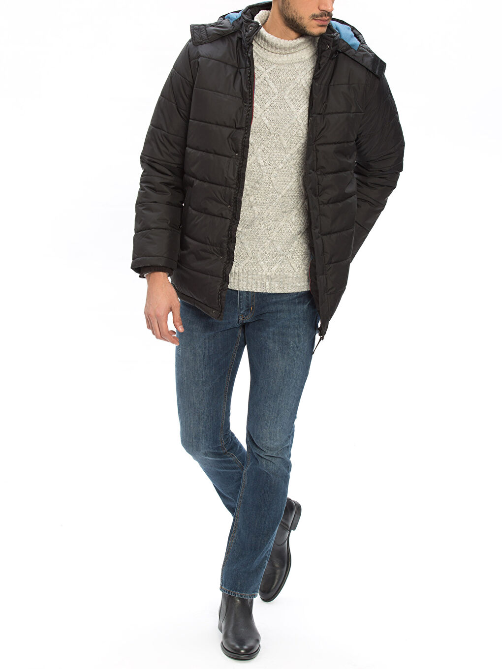 Siyah Şişme Mont-3