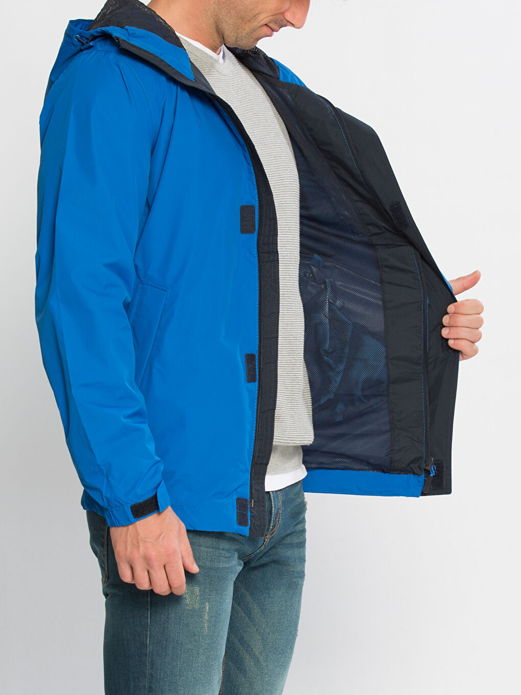 Saks Mavi Şişme Mont-1