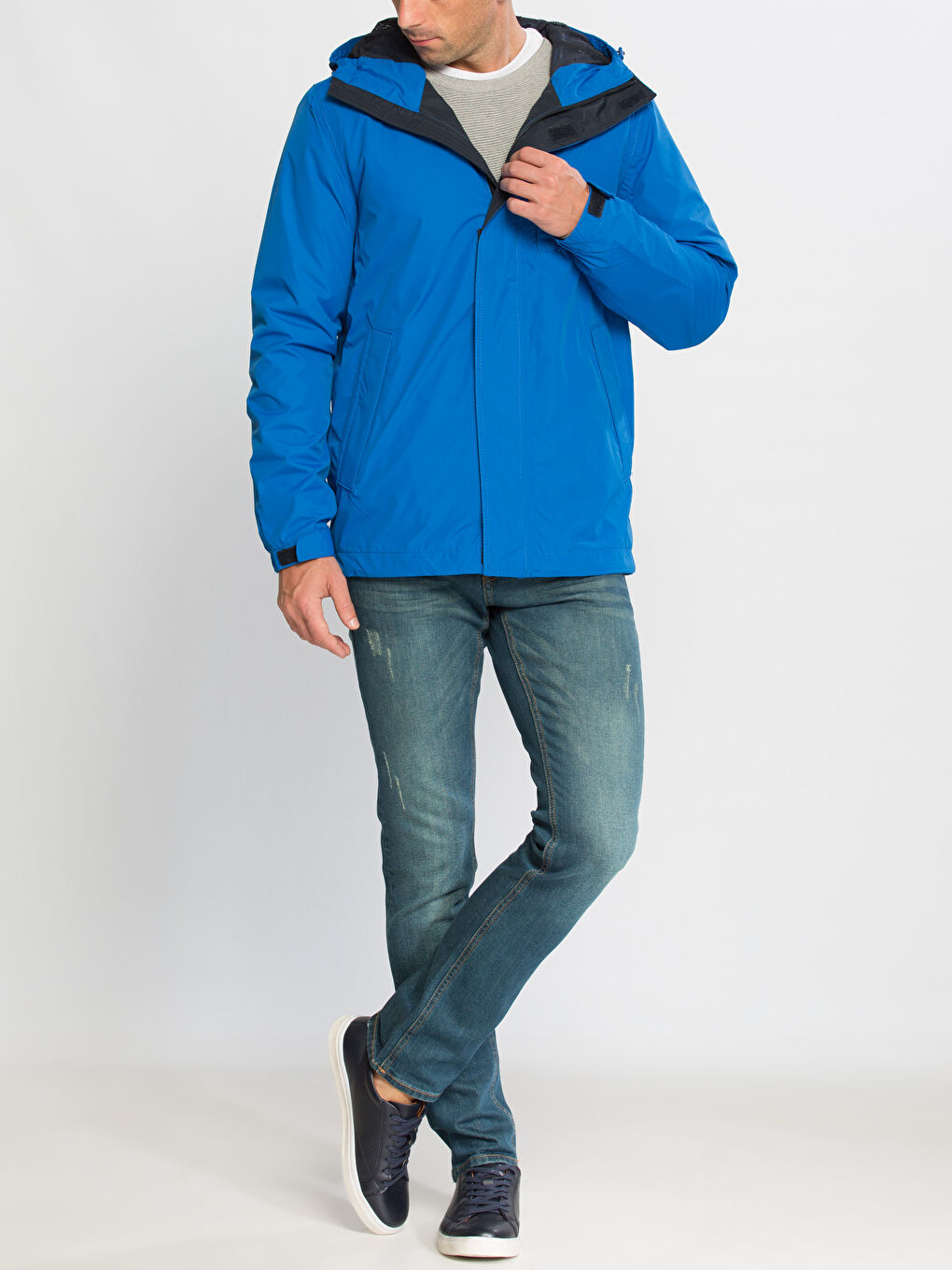 Saks Mavi Şişme Mont-3