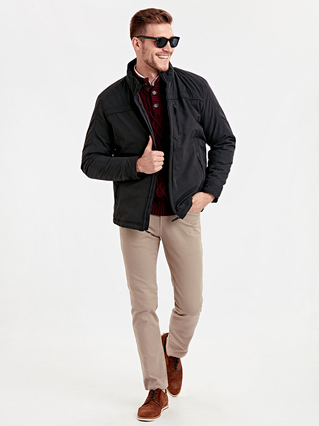 Lacivert Şişme Mont-4