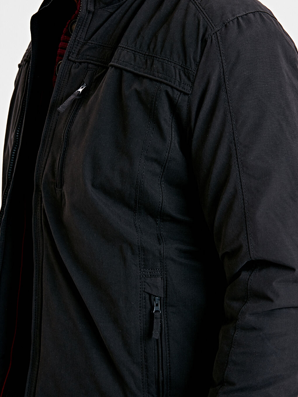 Lacivert Şişme Mont-5