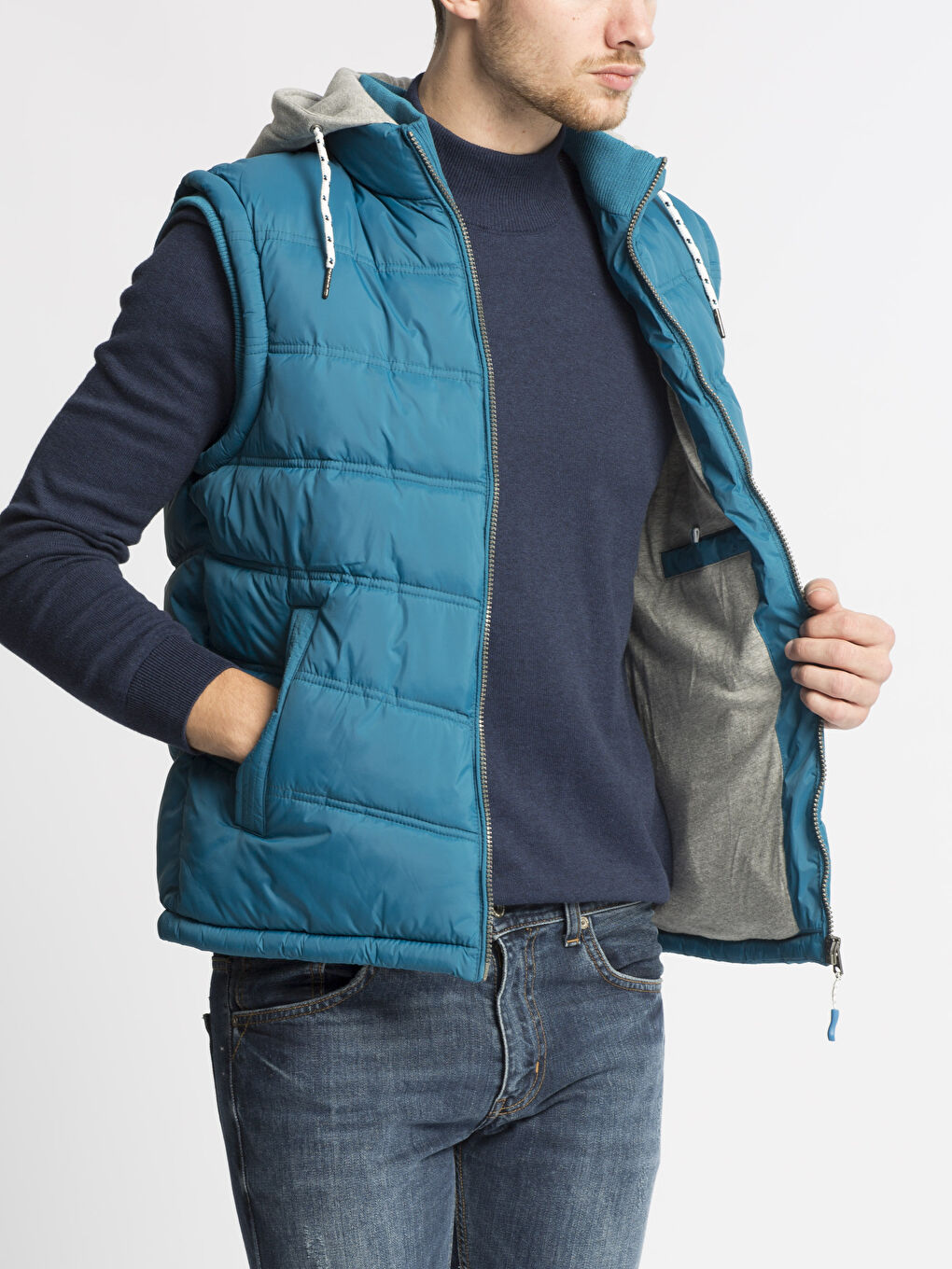 Gilet TURQUOISE Homme-1