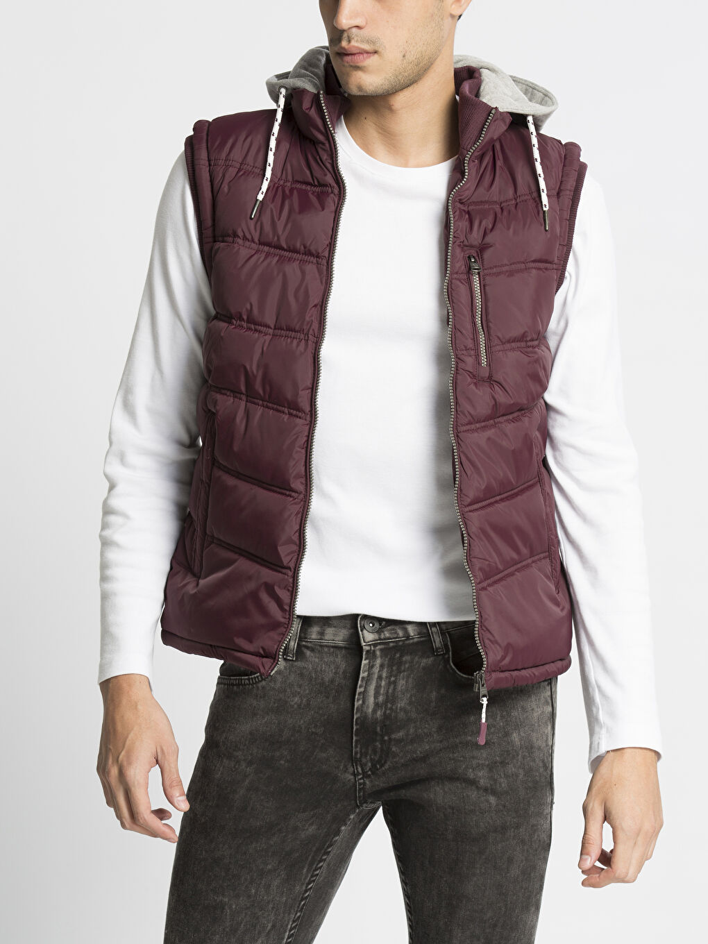 Gilet ROUGE BORDEAUX Homme