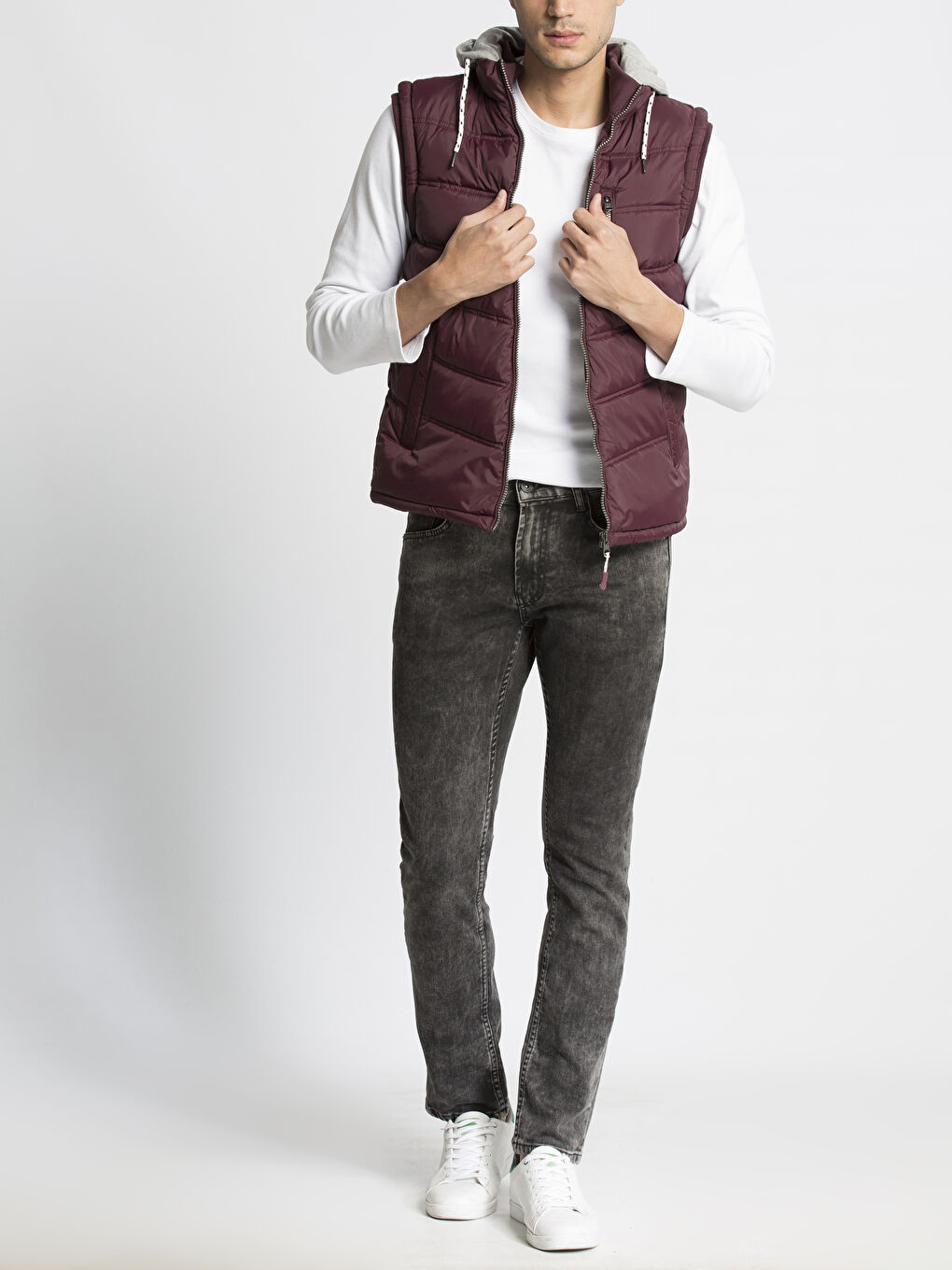 Gilet ROUGE BORDEAUX Homme-3