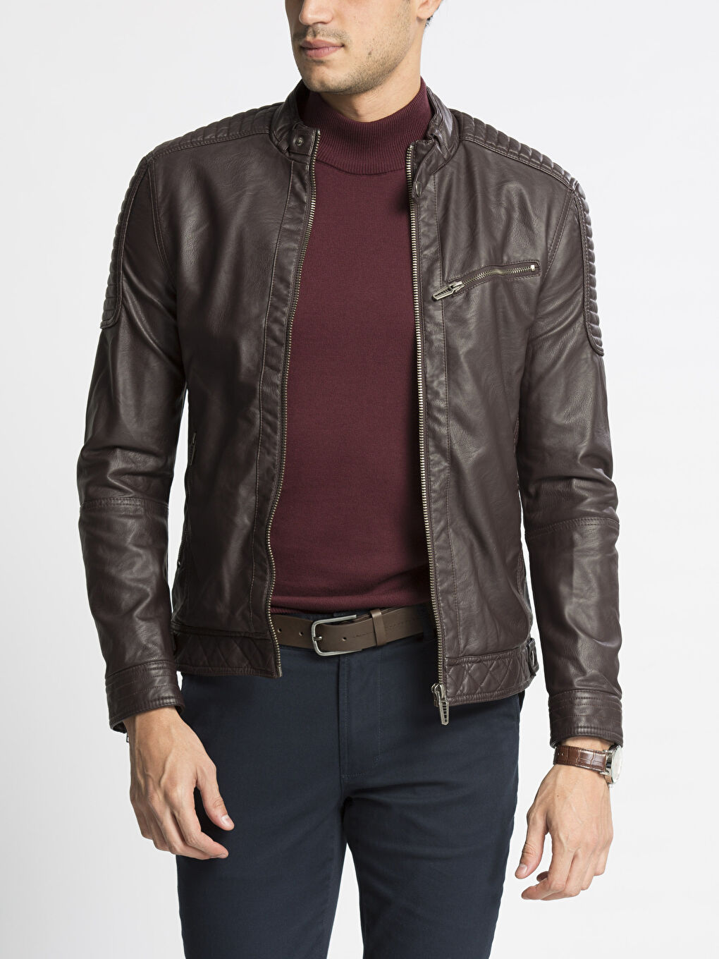 Bordo Melanj Şişme Mont