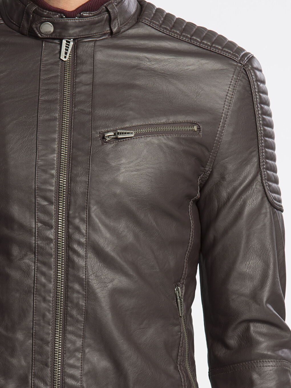 Bordo Melanj Şişme Mont-3