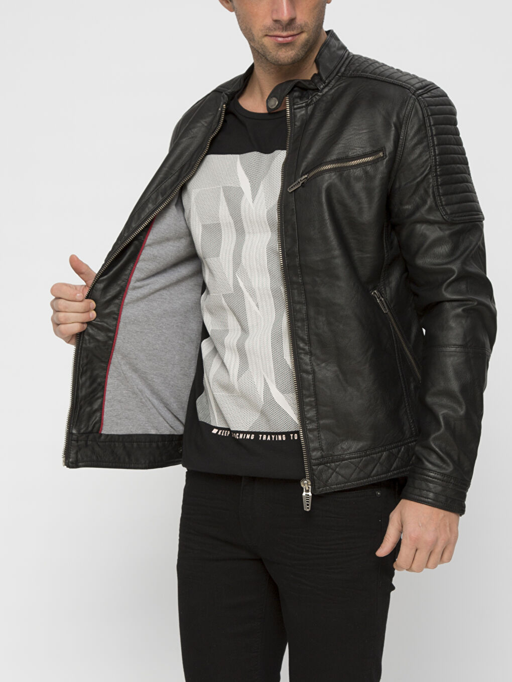 Siyah Şişme Mont-1