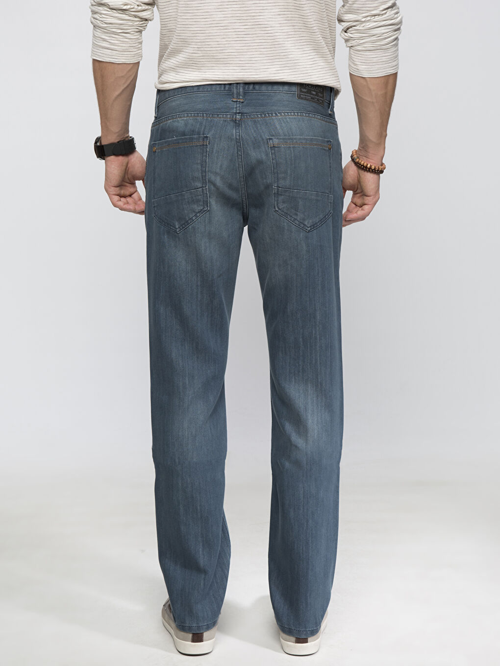 Açık İndigo Rodeo Jean Pantolon-1