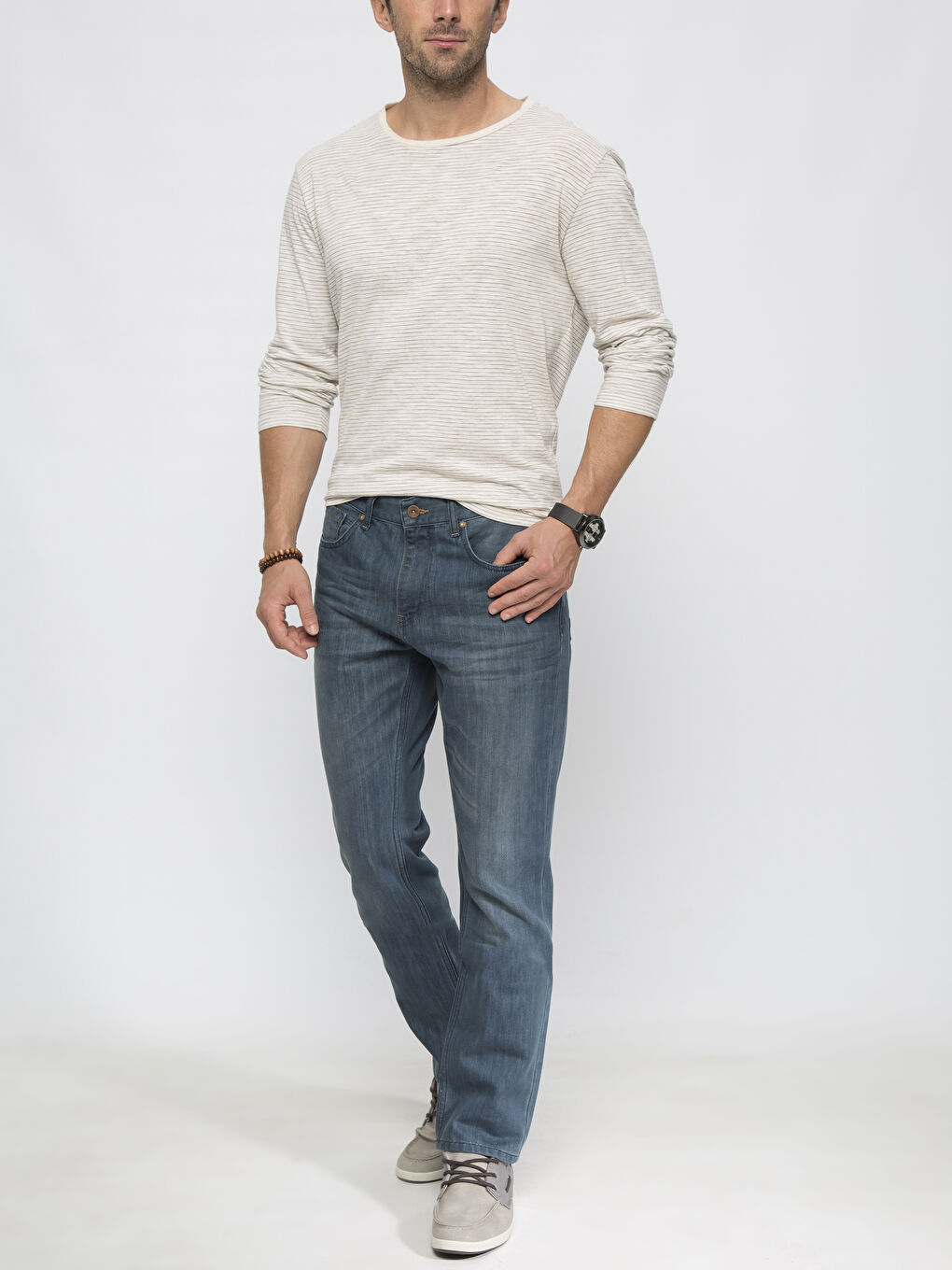 Açık İndigo Rodeo Jean Pantolon-2