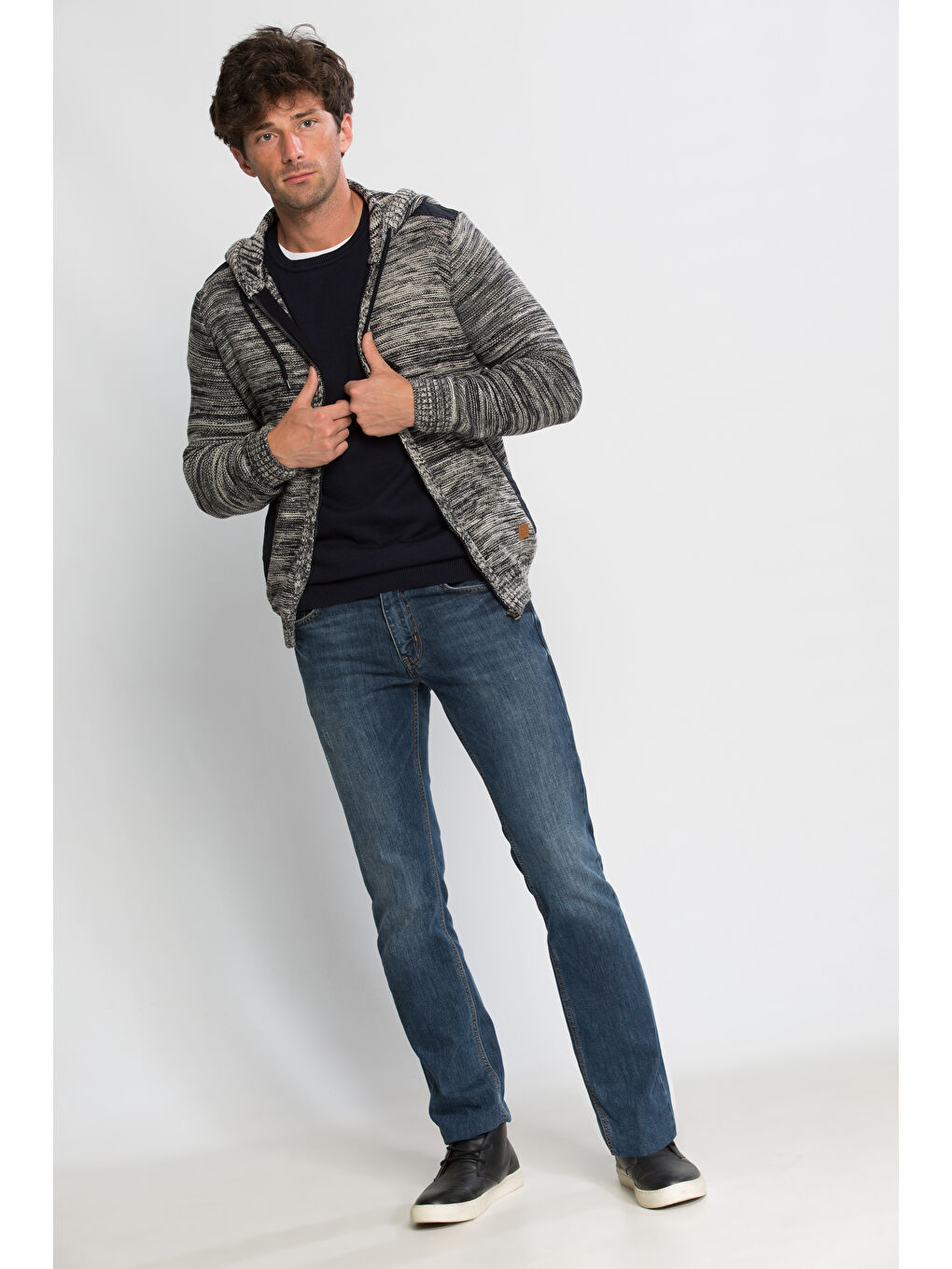 Bej Yeni Taş Hırka-2