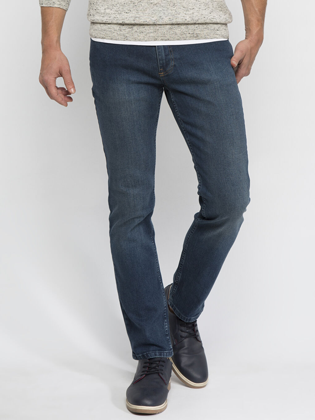 Orta İndigo Rodeo Jean Pantolon