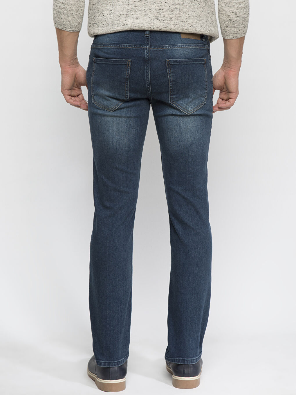 Orta İndigo Rodeo Jean Pantolon-1