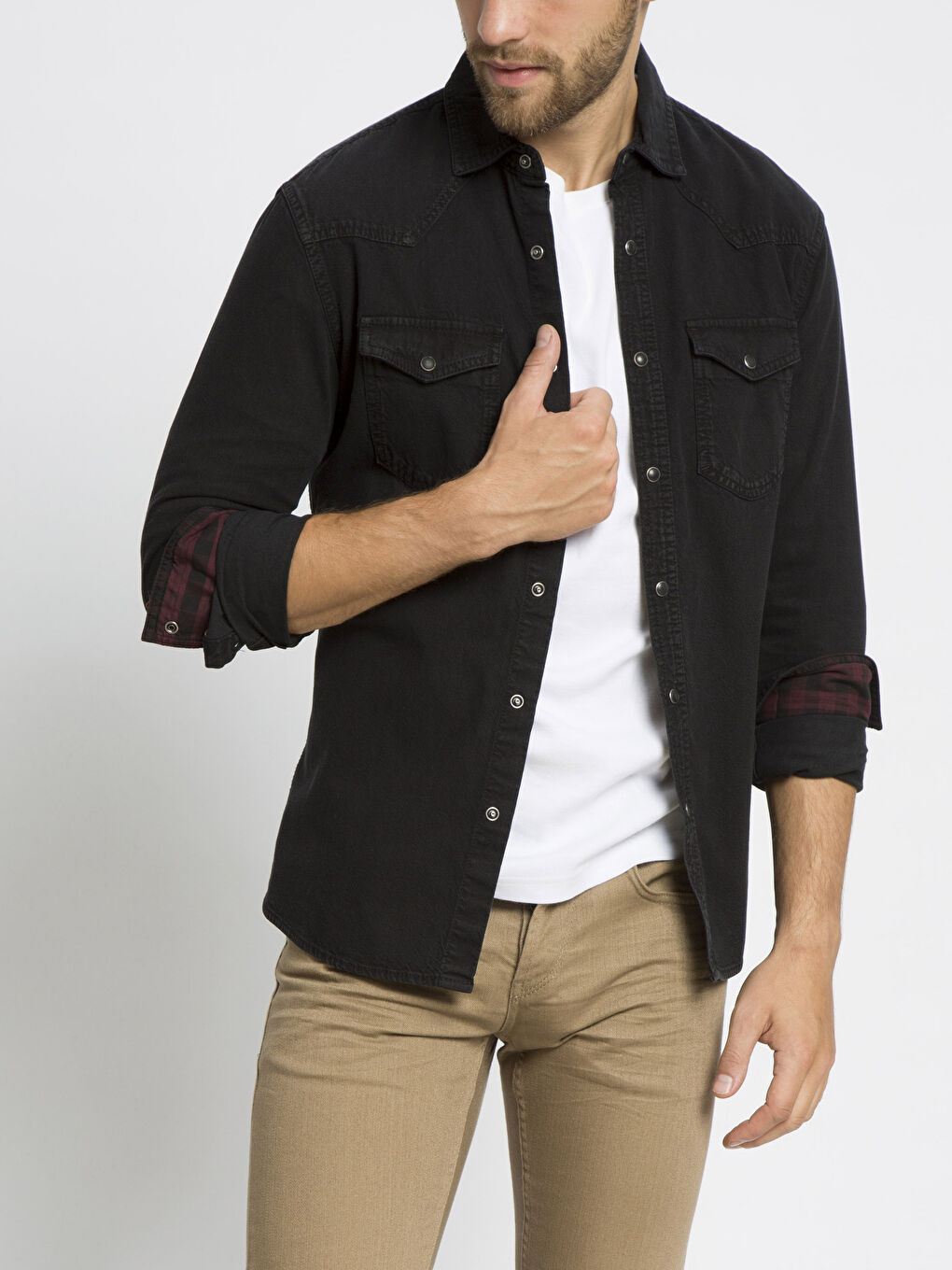 Man BLACK Denim Shirt