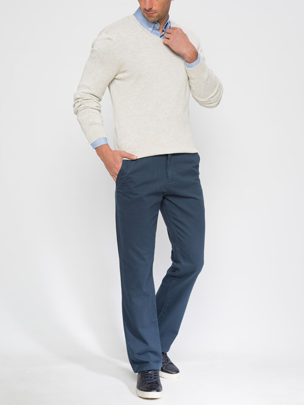 Man BLUE Chino Trousers-2