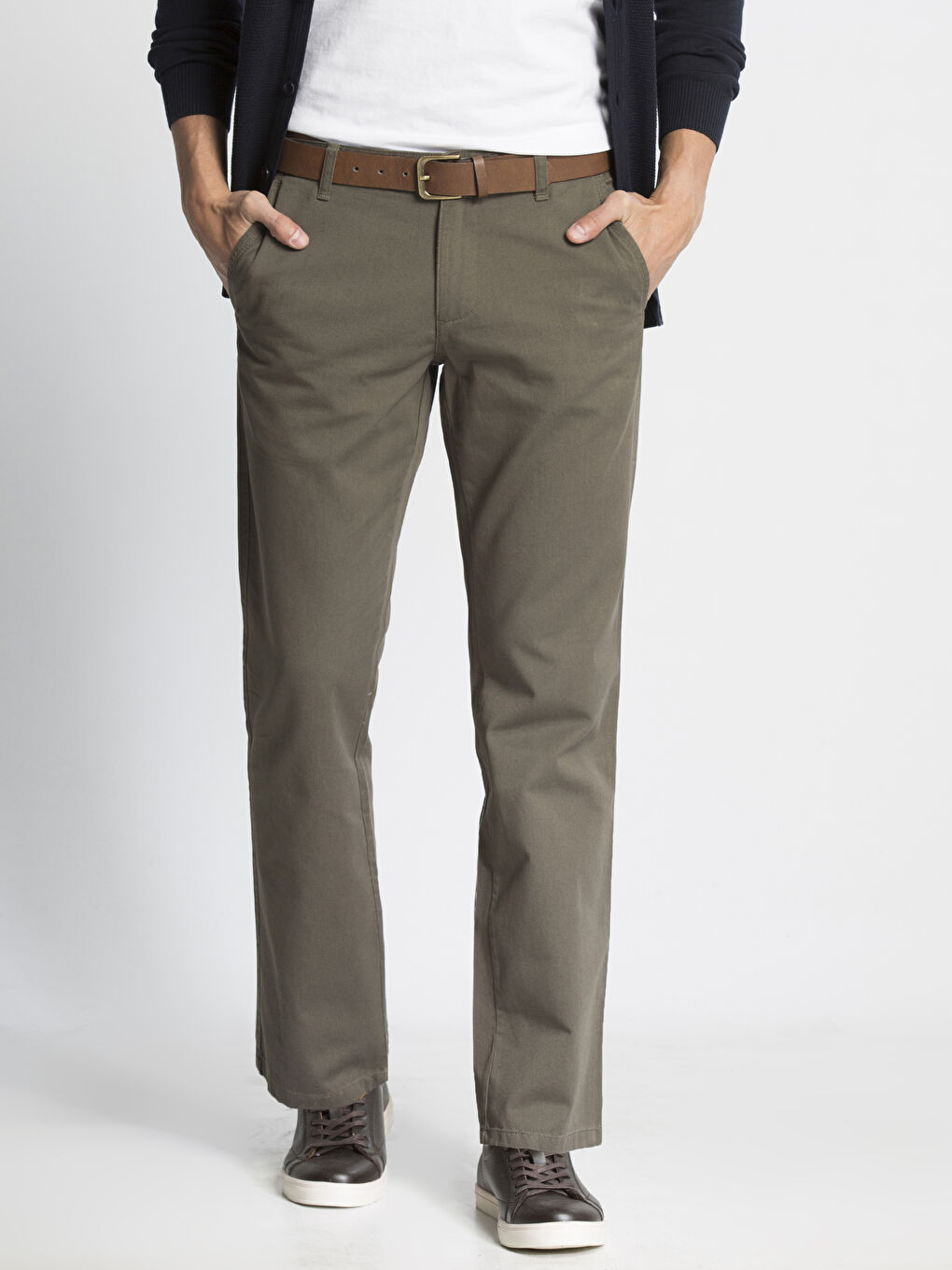 Loose Fit Cotton Chino Trousers