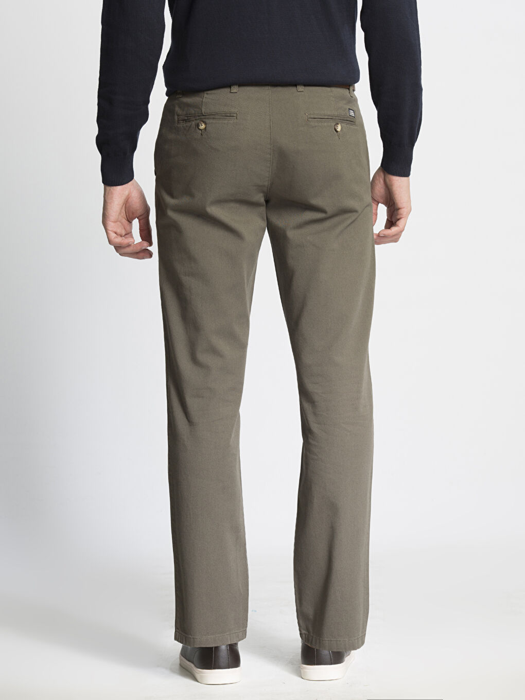 Loose Fit Cotton Chino Trousers-1